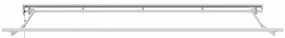 Toldo com Cortina Manual Creme 350 x 200 x 120 cm Tecido, Metal