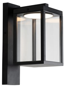 Lanterna de parede exterior preta com LED IP54 - Ferdinand Moderno