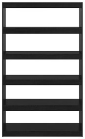 Estante/divisória 100x30x167,5 cm madeira de pinho maciça preto