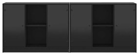 Estante c/ portas 204x37x75 cm derivados de madeira preto