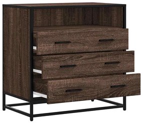 Cómoda com 1 Prateleira Aberta e 3 Gavetas - 70x41x70 cm - Derivados M