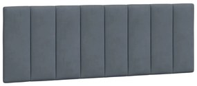Cama com colchão 120x200 cm veludo cinzento-escuro