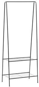 vidaXL Suporte para roupas 59x35x150 cm preto