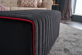 Pouffe Mabel – Anthracite/Pink – 80x40x40 cm