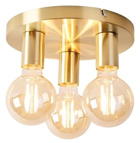 LED Candeeiro de teto inteligente dourado redondo incl. 3 Wifi G95 - Facil Design,Moderno
