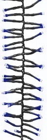Cordão de luzes agrupadas 1000 luzes LED 11 m PVC azul