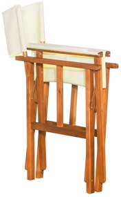 Cadeiras de realizador 2 pcs madeira de acácia sólida
