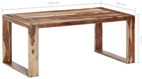 Mesa de jantar 180x90x76 cm madeira maciça