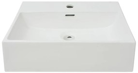 Lavatório + abertura torneira branco cerâmica 51,5x38,5x15cm