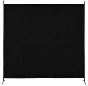 vidaXL Divisória de quarto com 1 painel 175x180 cm preto