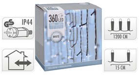 Cortina 360 Leds Luz Fria 12M