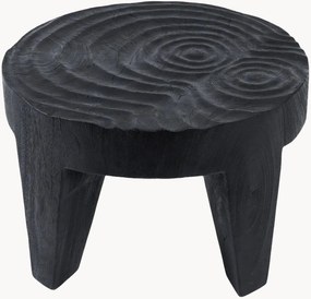 Mesa de centro redonda artesanal em madeira de suar Madero