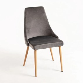Cadeira Stoik Wood - Cinza escuro