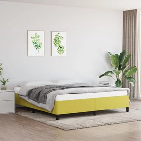 vidaXL Estrutura de cama sem colchão 180x200 cm tecido verde