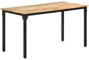 Mesa de jantar 140x70x76 cm madeira de mangueira áspera