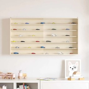 vidaXL Gabinete Expositivo de Parede com porta Bege 100 x 8,5 x 54 cm