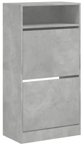 Sapateira 60x34x116 cm derivados de madeira cinzento cimento