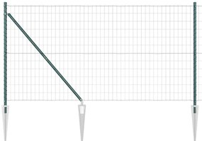 Cerca Euro com 13 Postes de Ponta 1,2 x 25m em Aço Galvanizado Verde