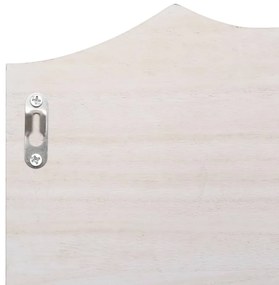 Cabide de parede 50x10x23 cm madeira branco