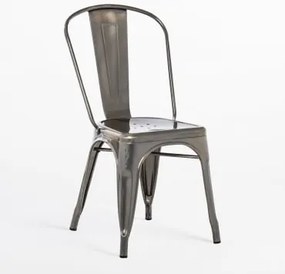 Cadeira De Jantar Empilhável Lix Cinza Cromado - Sklum