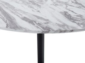 Mesa de jantar redonda com efeito mármore e preto ⌀ 110 MOSBY Beliani
