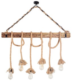 Candeeiro Suspenso Erebos – Madeira – 100 x 7 cm