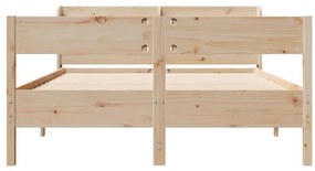 Cama sem colchão 140x190 cm madeira de pinho maciça