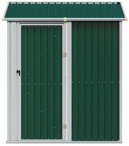 Abrigo de jardim 192x152,5x237 cm aço galvanizado verde
