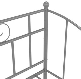 Sofá-cama 90x200 cm metal cinzento