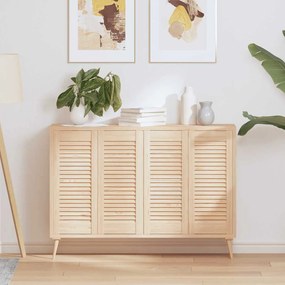 Portas de armário 4 pcs com design de persiana pinho maciço