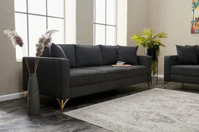 ****  
Sofá de 3 Lugares Berlin – Antracite – 220x83x91 cm

**