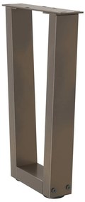 Pés para mesa de centro em formato de V, 2 peças, aço natural, 38 x (4