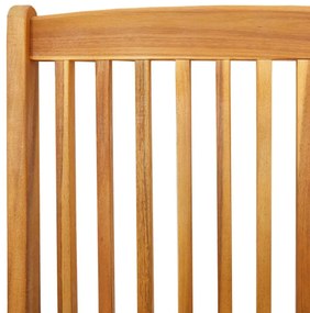 Cadeiras de Jardim Dobráveis vidaXL com Almofada Branca 6pcs em Madeir