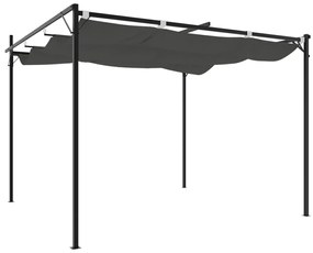 Pérgola com toldo retrátil 295x292x230 cm cor antracite
