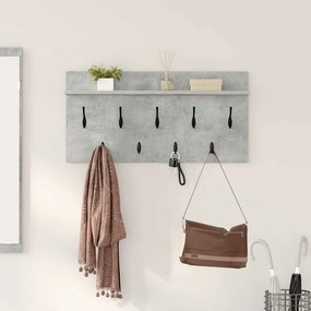 vidaXL Cabideiro de Parede Cinzento cimento 80 x 40 x 12 cm