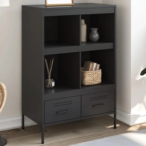 vidaXL Móvel alto 68x39x101,5 cm aço preto