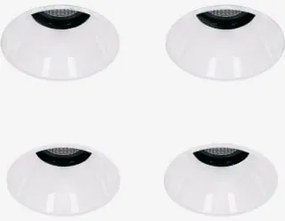 Pack De 4 Downlights Led Embutidos Sem Moldura Trimless Redondos Ø3,6 Cm Para Exterior Em Alumínio Orelva Branco Cálido 2700k & Branco & 3 W & 19º -