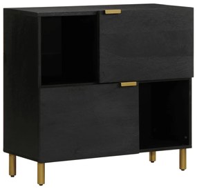 vidaXL Aparador 80x33x75 cm derivados de madeira preto
