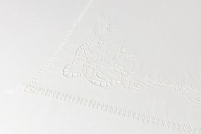 180x290 cm - Toalha de mesa de linho bordada a mão