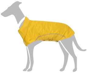 Capa de chuva para cães com tiras reflectoras amarelo S