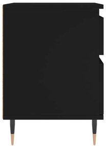 Mesa de cabeceira 40x35x50 cm derivados de madeira preto