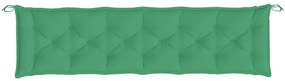 Almofadões banco jardim 2 pcs 200x50x7cm tecido oxford verde