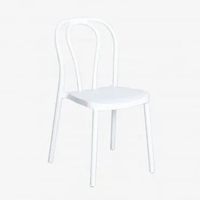 Cadeira de jantar empilhável Mizzi Branco - Sklum