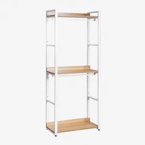 Armário Aberto Em Aço E Mdf Ariaster Natural - Sklum