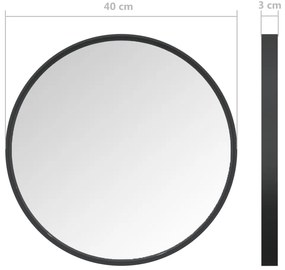 Espelho de parede 40 cm preto