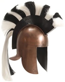 vidaXL Capacete de soldado grego réplica LARP cobre prateado