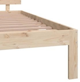 Estrutura de cama casal 135x190 cm madeira maciça