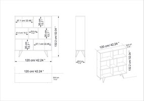 Estante Mistico – Branco – 120 cm x 132,2 cm x 29,5 cm