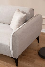 Sofá "Belissimo" Chaise Longue de 3 Lugares – Branco – 270x140x95 cm –
