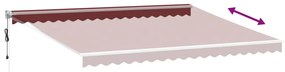 Toldo retrátil automático 450x300 cm bordô